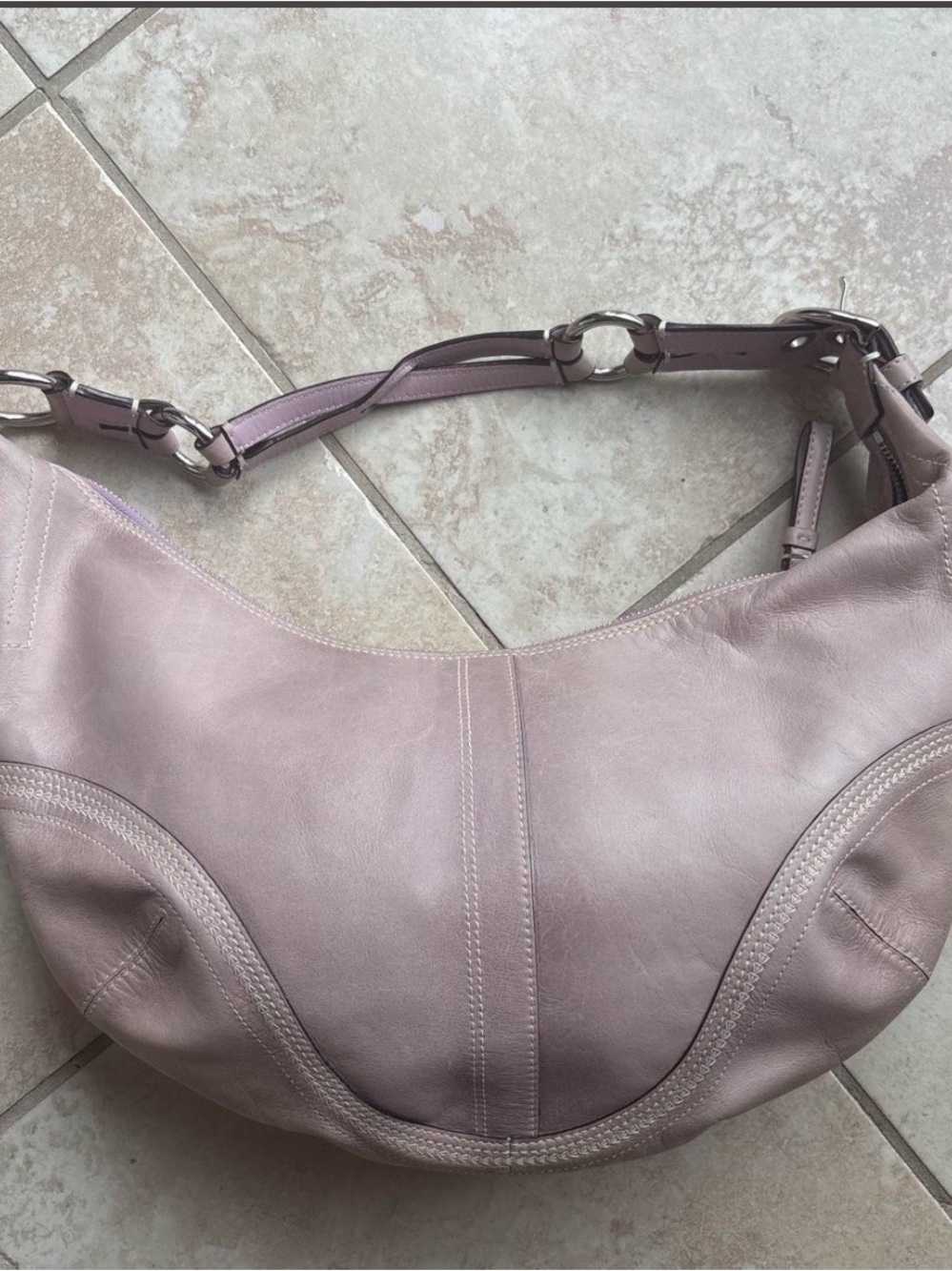 Mauve/Lilac (greyish purple) 2006 Rare Leather Coach 2006 Hobo